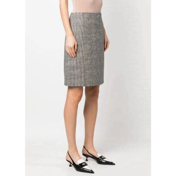 Ralph Lauren Collection Purple Label Prince of Wales Check Wool Short Skirt 12 L - Picture 2 of 10